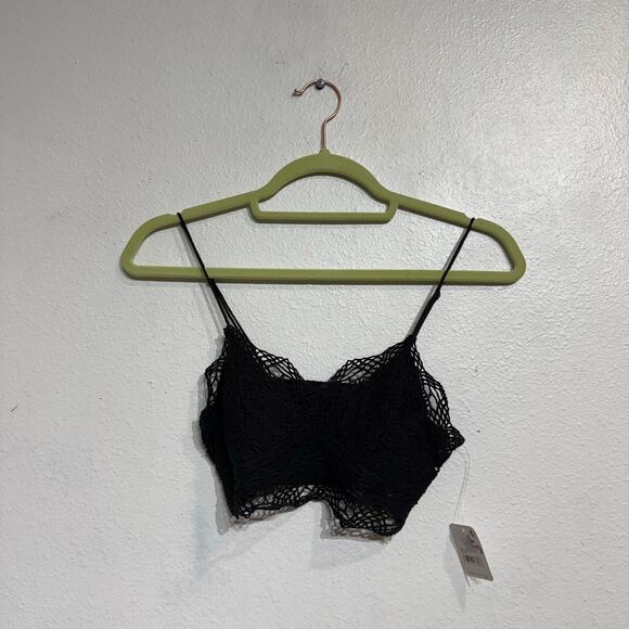 Free People Intimately Black Mariana Cotton Bralette Sz XS NWT - Picture 2 of 14